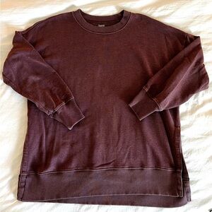 Aerie overside sweatshirt - washed burgundy